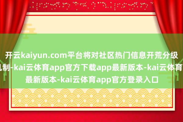 开云kaiyun.com平台将对社区热门信息开荒分级分类跟踪和研判机制-kai云体育app官方下载app最新版本-kai云体育app官方登录入口